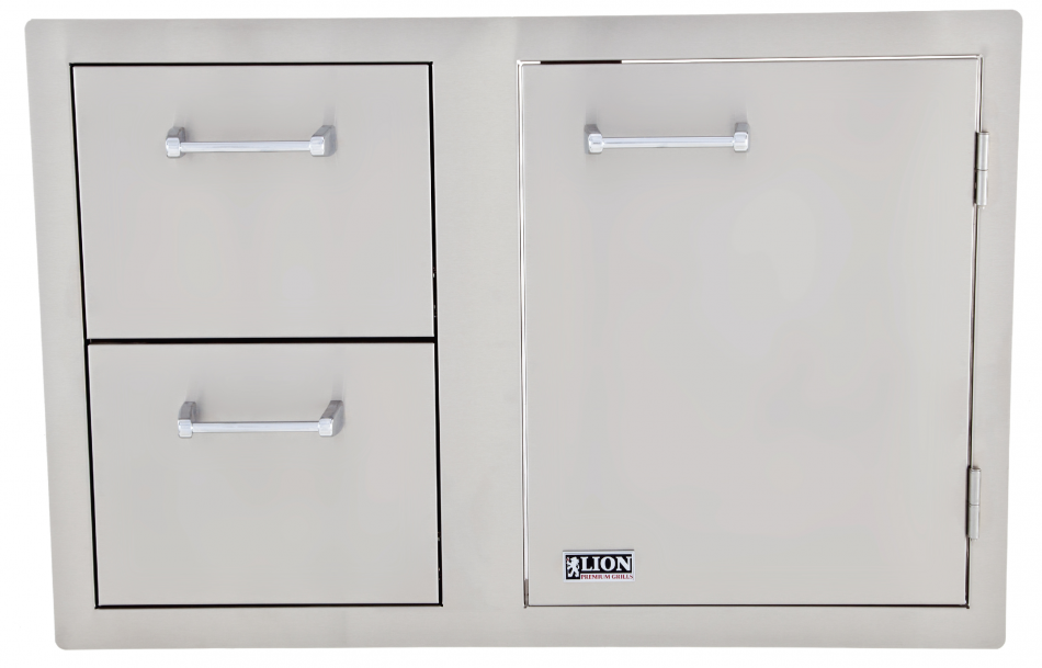Lion Door and Drawer Combo with Towel Rack 33" x 22" (L3320)