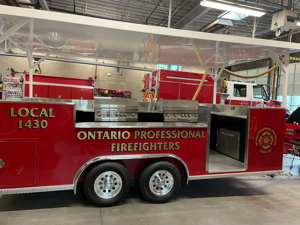 Ontario Fire Dept using Lion Grills